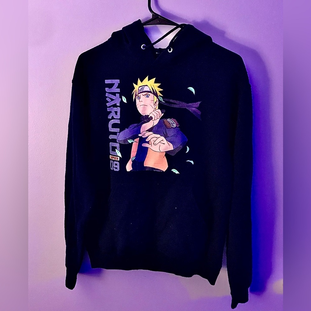 NARUTO SHIPPUDEN 09 BLACK HOODIE Size Mens small. Excellent condition